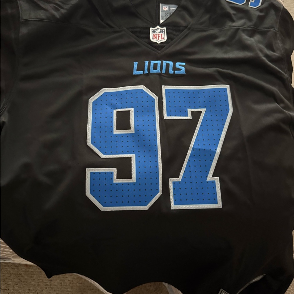 NFL Lions Black and Blue Jersey